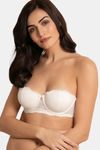 Zivame Shades Of Love Padded Wired 3/4th Coverage Strapless Bra - Coconut Milk — thumbnail 1